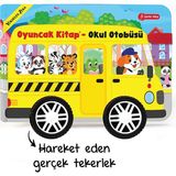 Yükselen Zeka Oyuncak Kitap - Okul Otobüsü (Gerçek Tekerlekli) - Renkli