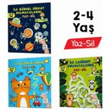 Yükselen Zeka Yayınları 2-4 Yaş Mucit Karınca YAZ - SİL Kitaplar (İlk Kalem, Çizim, Eğlenceli Labirentler, Görsel Dikkat Geliştirme Kitabım)