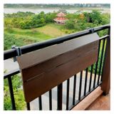 Yükseltilmiş Katlanır Balkon Korkuluk Bar Masası - Çok Fonksiyonlu Dış Mekan Veranda Duvar Masası, Daireler için Yerden Tasarruflu Asma Masa (W27xU60CM/G10.6xU23.6IN)