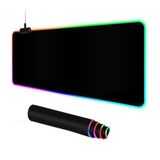 Yükseltme RGB Oyun Fare Altlığı, 13 Işık Modu Genişletilmiş Yumuşak Bilgisayar Klavye Matı Oyuncu, Masalar, PC, Ofis için Kaymaz Kauçuk Taban 35,4 x 15,7 inç