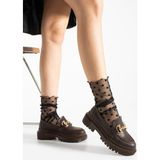 Yula Fashion Shoes Togga Kadın Günlük Kullanım Tokalı Loafer -Kahverengi Cilt