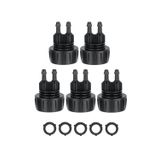 Yulaiyoen 5 Paket Damla Sulama Hortumu Konnektörleri, 1/4 İnç Damla Sulama Borusu x 3/4 FHT Döner Bahçe Bataryası Çift Adaptör, 3/4 "Bahçe Hortumunu 1/4" Damla Sulama Parçalarına Dönüştür