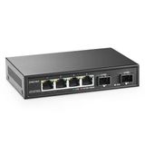 Yulinca 4 Bağlantı Noktalı 2.5G Ağ Anahtarı, 2X10g Sfp, 4 X 2.5Gbase-T Bağlantı Noktası, 100/1000/2500Mbps İle Uyumlu, Çoklu Gigabit Fansız Yönetilmeyen Metal Masaüstü Ethernet Anahtarı