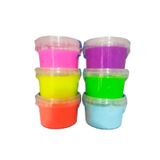 YUM TOYS Slime Oyun Jeli Yuvarlak Kutu Yumtoys Polymer Slime Eğitici Oyun Seti 6 adet