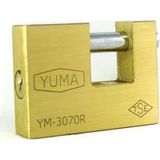 Yuma 80 mm Sarı Kayar Milli Pirinç Asma Kilit