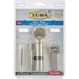 Yuma Kilit Göbeği, Mandallı Bilyalı Kilit Silindiri, Çelik Kapı Göbeği (68 mm, Nikel)