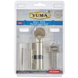 Yuma Kilit Göbeği, Mandallı Bilyalı Kilit Silindiri, Çelik Kapı Göbeği (68 mm, Nikel)