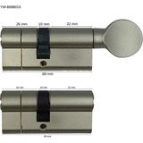 Yuma Kilit Yuma Standart Pirinç Mandallı Barel Seti Saten Tuzaklı ( 68MM ) - Krom