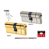 Yuma Pirinç Bilyalı Barel Tuzaklı Kapı Bareli 68MM Çelik Kapı Göbeği - Sarı - 68MM PİRİNÇ