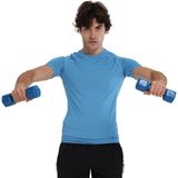 Yuma Slim Erkek Mavi Antrenman T-Shirt 25KE1026-RMVI - XL