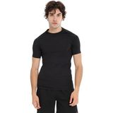 Yuma Slim Erkek Siyah Antrenman T-Shirt 25KE1026-SYH