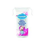 Yumak Kare Makyaj Temizleme Pamuğu 70'li 2 Paket Hassas Ciltler İçin Uygun Temizlik
