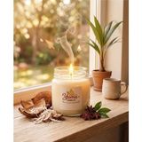 Yümanın Yumağı Hindistan Cevizi Kokulu %100 Soya Wax 100CC Kapaklı Cam Kavanoz Mum - Beyaz