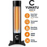 Yumatu Kule Tipi Micatronic Dik Isıtıcı 2000W Termostatlı Devrilme Emniyetli Elektrikli Soba Isıtıcı - 2000 W