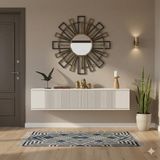 Yumedi Design DA1204B - Tarçın Dresuar , Antre Hol Rafı, Duvara Montaj Tv Sehpası 120CM Beyaz