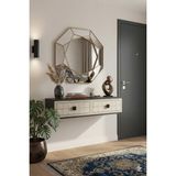 Yumedi Design DA1205AT - Leyla Dresuar , Antre Hol Rafı, Duvara Montaj Tv Sehpası 120CM Antrasit-Traverten - Antrasit - Naturel