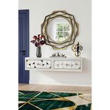 Yumedi Design DA1207BS - Rabbit Dresuar , Antre Hol Rafı, Duvara Montaj Tv Sehpası 120CM Beyaz- Silver - Beyaz - Gümüş