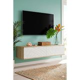Yumedi Design DA1214DB - Gradishte Dresuar , Antre Hol Rafı, Duvara Montaj Tv Sehpası 120CM Safirmeşe-Beyaz - Safir Meşe - Beyaz