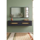 Yumedi Design DA1220AG - Ethema Dresuar , Antre Hol Rafı, Duvara Montaj Tv Sehpası 120CM Antrasit-Gold - Antrasit - Altın