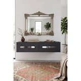 Yumedi Design DA1220AS - Ethema Dresuar , Antre Hol Rafı, Duvara Montaj Tv Sehpası 120CM Antrasit-Silver