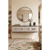 Yumedi Design DA1220ATS - Ethema Dresuar , Antre Hol Rafı, Duvara Montaj Tv Sehpası 120CM Antrasit-Traverten-Silver