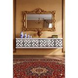 Yumedi Design DA1238BS - Biga Dresuar , Antre Hol Rafı, Duvara Montaj Tv Sehpası 120CM Beyaz-Silver - Beyaz - Gümüş