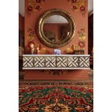 Yumedi Design DA1238BTG - Biga Dresuar , Antre Hol Rafı, Duvara Montaj Tv Sehpası 120CM Beyaz-Traverten-Gold