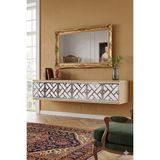 Yumedi Design DA1238DBS - Biga Dresuar , Antre Hol Rafı, Duvara Montaj Tv Sehpası 120CM Safirmeşe-Beyaz-Silver - Safir Meşe - Beyaz - Silver