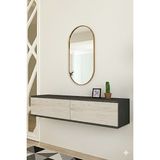 Yumedi Design DA1299AT - Didema Dresuar , Antre Hol Rafı, Duvara Montaj Tv Sehpası 120CM Antrasit-Traverten - Antrasit - Naturel