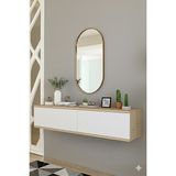 Yumedi Design DA1299DB - Didema Dresuar , Antre Hol Rafı, Duvara Montaj Tv Sehpası 120CM Safirmeşe-Beyaz - Safir Meşe - Beyaz
