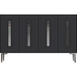 Yumedi Design KA1206AS - Ethema Konsol, Tv Sehpası, Çok Amaçlı Dolap ve Kahve Köşesi 120CM Antrasit-Silver - Antrasit - Gümüş
