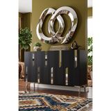 Yumedi Design KA1231AS - Ilhaniye Konsol, Tv Sehpası, Çok Amaçlı Dolap ve Kahve Köşesi 120CM Antrasit-Silver - Antrasit - Gümüş
