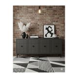 Yumedi Design KA1509A - Leyla Konsol, Tv Sehpası, Çok Amaçlı Dolap ve Kahve Köşesi 150CM Antrasit