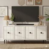 Yumedi Design KA1802B - Leyla Konsol, Tv Sehpası, Çok Amaçlı Dolap ve Kahve Köşesi 180CM Beyaz