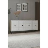 Yumedi Design KA1802DB - Leyla Konsol, Tv Sehpası, Çok Amaçlı Dolap ve Kahve Köşesi 180CM Safirmeşe-Beyaz - Safirmeşe - Beyaz