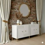 Yumedi Design KA1805B - Kanel Konsol ,tv Sehpası , Çok Amaçlı Dolap, Kahve Köşesi 180 cm Beyaz