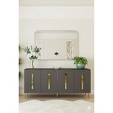 Yumedi Design KA1810AG - Ethema Konsol ,tv Sehpası , Çok Amaçlı Dolap, Kahve Köşesi 180 cm Antrasit-Gold - Antrasit - Altın