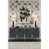 Yumedi Design KA1811AS - Temtem Konsol ,tv Sehpası , Çok Amaçlı Dolap, Kahve Köşesi 180 cm Antrasit-Silver - Antrasit - Gümüş