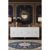 Yumedi Design KA1812BG - Ayshe Konsol ,tv Sehpası , Çok Amaçlı Dolap, Kahve Köşesi 180 cm Beyaz-Gold - Beyaz - Altın