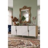Yumedi Design KA1828DBS - Meba Konsol, Tv Sehpası, Çok Amaçlı Dolap ve Kahve Köşesi 180CM Safirmeşe-Beyaz-Silver - Safirmeşe - Beyaz - Silver