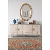 Yumedi Design KA1842ATG - Ilay Konsol, Tv Sehpası, Çok Amaçlı Dolap ve Kahve Köşesi 180CM ANTRASİT-TRAVERTEN-GOLD - Antrasit - Traverten - Gold