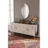 Yumedi Design KA1842ATS - Ilay Konsol, Tv Sehpası, Çok Amaçlı Dolap ve Kahve Köşesi 180CM Antrasit-Traverten-Silver - Traventen
