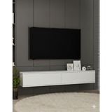 Yumedi Design TDA1201B -Asel Duvara Montaj Tv Stand , Tv Sehpası 120CM Beyaz