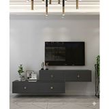 Yumedi Design TDA1203A - Miko 2li Duvara Montaj Tv Stand 120CM+120CM Antrasit