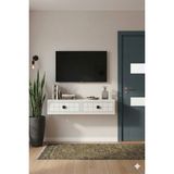 Yumedi Design TDA1205B -Leyla Duvara Montaj Tv Stand , Tv Sehpası 120CM Beyaz