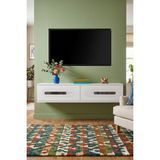 Yumedi Design TDA1220BS -Ethema Duvara Montaj Tv Stand , Tv Sehpası 120CM Beyaz-Silver - Beyaz - Gümüş