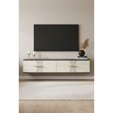 Yumedi Design TDA1232AT -Merve Duvara Montaj Tv Stand , Tv Sehpası 120CM Antrasit-Traverten - Antrasit - Traverten