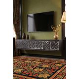 Yumedi Design TDA1238AS -Biga Duvara Montaj Tv Stand , Tv Sehpası 120CM Antrasit-Silver - Antrasit - Gümüş