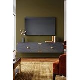 Yumedi Design Tda1297ag -elifa Duvara Montaj Tv Stand , Tv Sehpasi 120cm Antrasit-gold Antrasit
