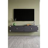 Yumedi Design Tda1297as -elifa Duvara Montaj Tv Stand , Tv Sehpasi 120cm Antrasit-silver Antrasit